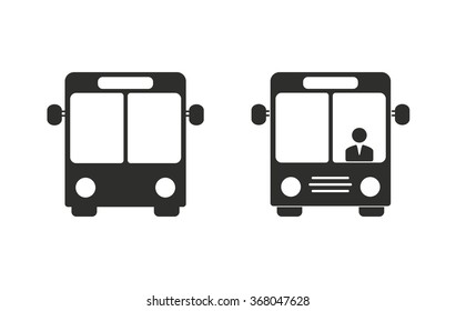 Bus  icon  on white background. Vector illustration.