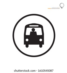 Bus icon on white background.vector illustration.
