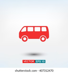 bus icon. One of set web icons