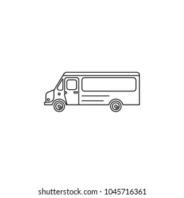 Bus icon. Outline illustration of Bus vector icon for web and advertising