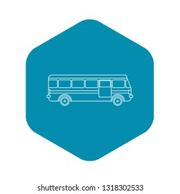 Bus icon. Outline illustration of bus vector icon for web design