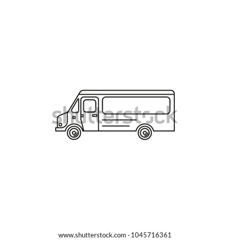 Bus icon. Outline illustration of Bus vector icon for web and advertising