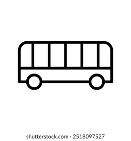 bus icon. Outline style design isolated on white background