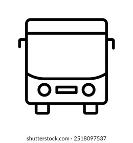 bus icon. Outline style design isolated on white background