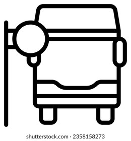 icono de bus con estilo de contorno. Adecuado para el diseño de sitios web, logotipo, aplicación, interfaz de usuario y ETC.