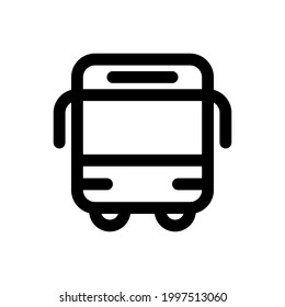 Bus-Symbol mit Outline-Stil. Bussymbol, Vektor