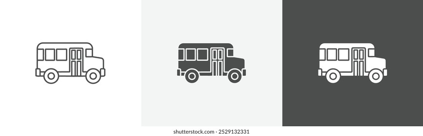 icono de bus Conjunto de símbolos de esquema