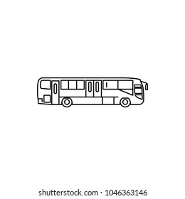 Bus icon. Outline bus vector icon for web design isolated on white background