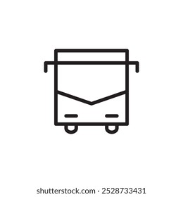 Bus icon Outline vector for web ui