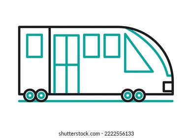 icono de bus sobre fondo blanco