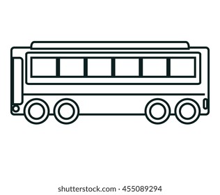 bus icon over white background isolated  design, vector illustration  graphic 