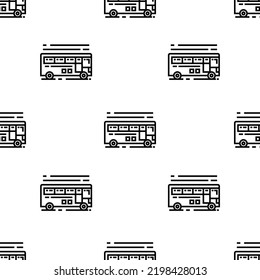 bus icon pattern. Seamless bus pattern on white background.