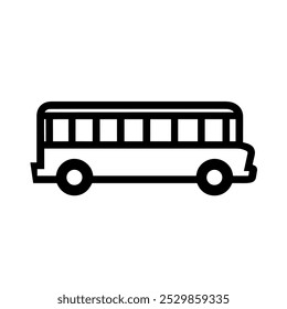 Bus Icon for Public Transport, Travel Services, Transportation, and School Commutes