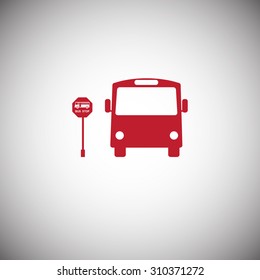 bus icon red