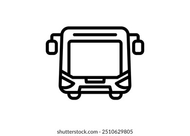 Bus icon. icon related to action plan. suitable for web site, app, user interfaces. line icon style