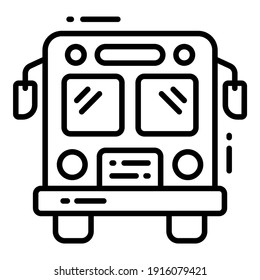 Bus icon related Map location and navigation line icon. Traffic and travel vector icon.