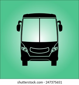 Bus icon. School bus symbol.