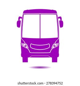 Bus icon. School bus symbol.