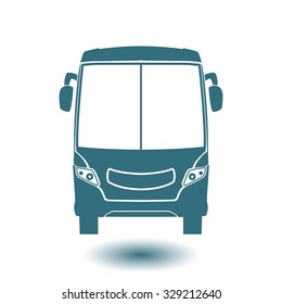 Bus icon. School bus symbol.