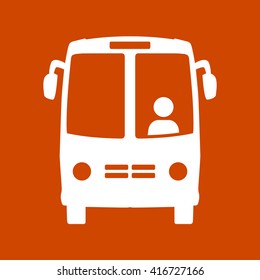 Bus icon. School bus symbol.