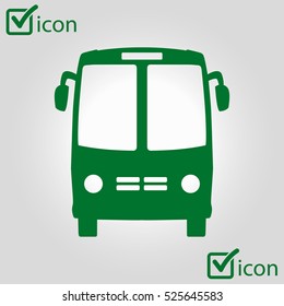 Bus icon. School bus symbol.