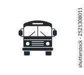 Bus icon. School bus symbol template for graphic and web design collection logo vector illustration