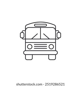 Icono de autobús. Plantilla de símbolo de autobús escolar para Ilustración vectorial de logotipo de colección gráfica y de Diseño web