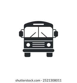 Icono de autobús. Plantilla de símbolo de autobús escolar para Ilustración vectorial de logotipo de colección gráfica y de Diseño web