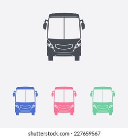 Bus icon. Schoolbus simbol.