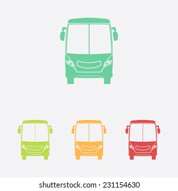 Bus icon. Schoolbus simbol.