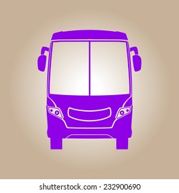 Bus icon. Schoolbus simbol.