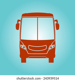 Bus icon. Schoolbus simbol.