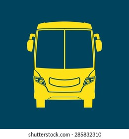 Bus icon. Schoolbus simbol.