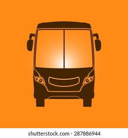 Bus icon. Schoolbus simbol.