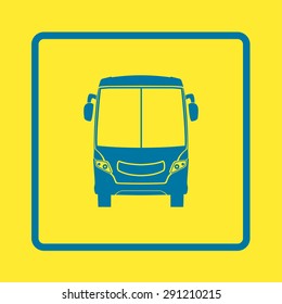 Bus icon. Schoolbus simbol.