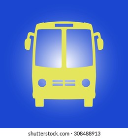 Bus icon. Schoolbus simbol.