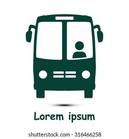 Bus icon. Schoolbus simbol.