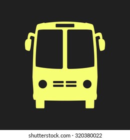 Bus icon. Schoolbus simbol.