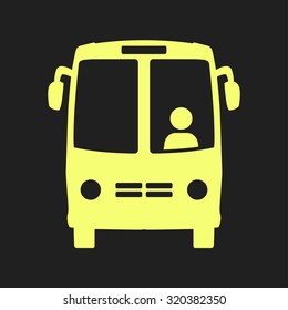 Bus icon. Schoolbus simbol.