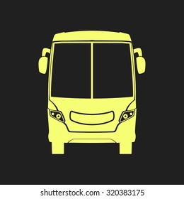 Bus icon. Schoolbus simbol.