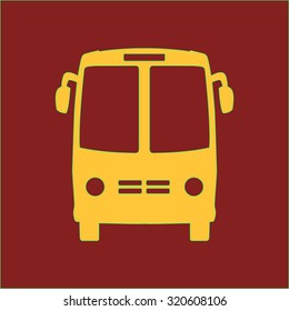 Bus icon. Schoolbus simbol.