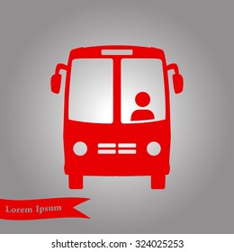 Bus icon. Schoolbus simbol.