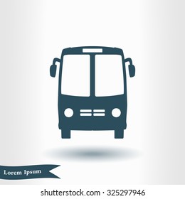 Bus icon. Schoolbus simbol.