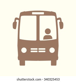 Bus icon. Schoolbus simbol.