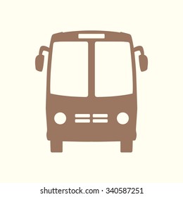 Bus icon. Schoolbus simbol.