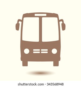 Bus icon. Schoolbus simbol.