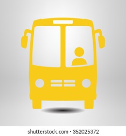 Bus icon. Schoolbus simbol.