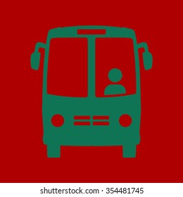 Bus icon. Schoolbus simbol.