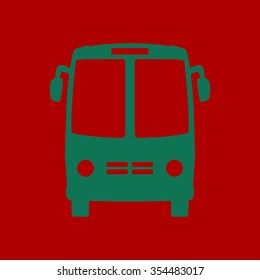 Bus icon. Schoolbus simbol.