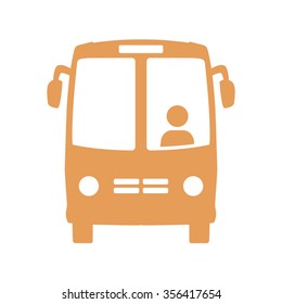 Bus icon. Schoolbus simbol.